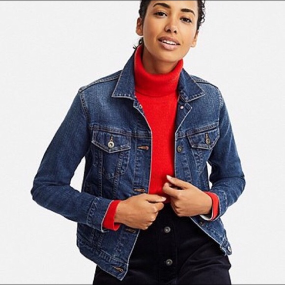 Uniqlo Denim Jean Jacket Medium Wash Xs 